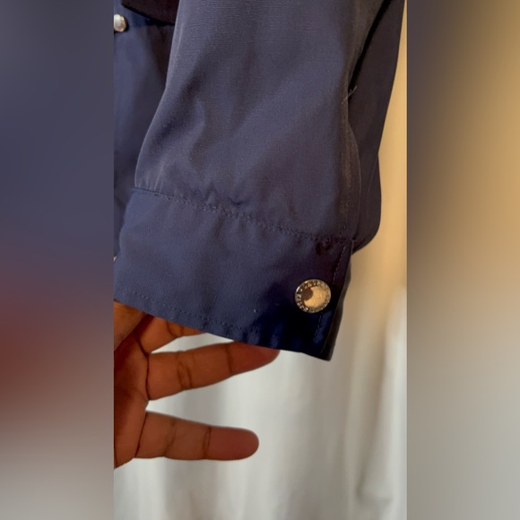 Vtg RALPH LAUREN Navy Blue Short Fireman Clasp Hook Nautical Nylon Jacket Sz 3x - Picture 12 of 13